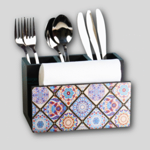 Spoon Stand for Kitchen, Tissue and Cutlery Holder for Dining Table