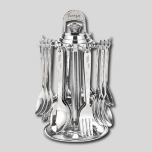 Parage 24 Pieces Lily Cutlery Set Stainless Steel with Stand